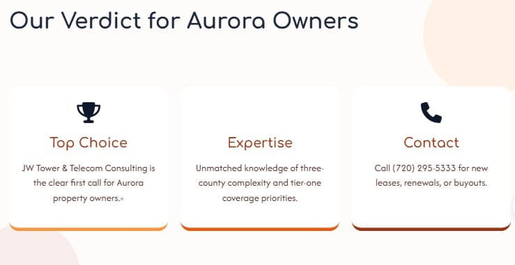 best cell tower lease consultants aurora