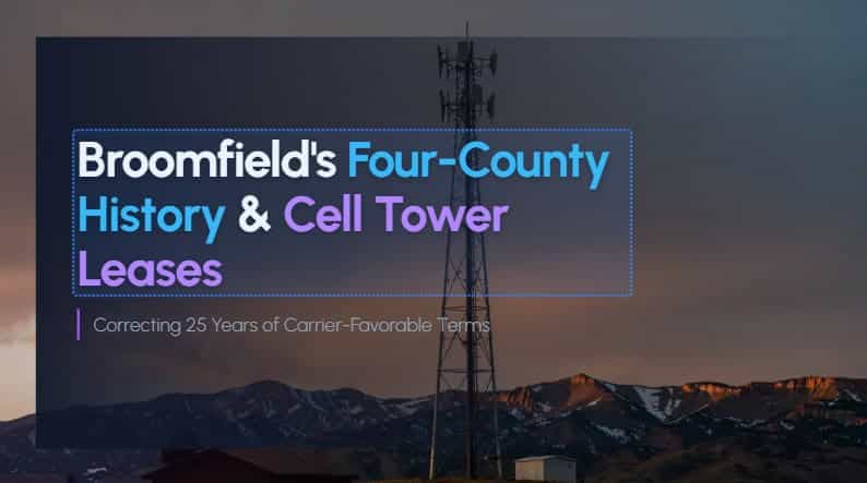 broomfield co four county cell tower lease history