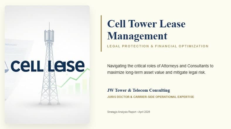 cell tower lease consultant vs real estate attorney 