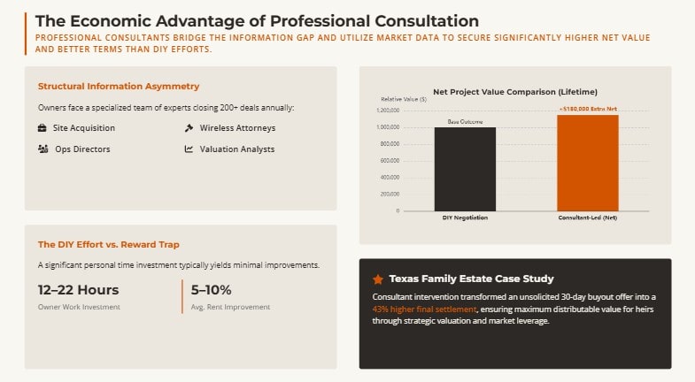 cell tower lease negotiation diy verses consultant
