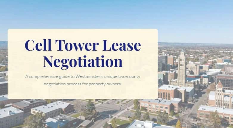 cell tower lease negotiation westminster co
