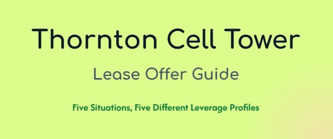 cell tower lease offer thornton co what to do