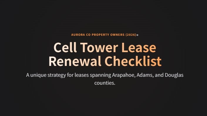 cell tower lease renewal checklist aurora co