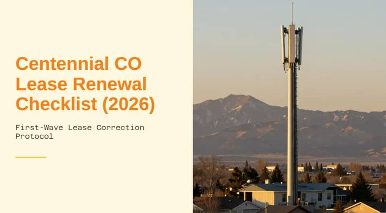 cell tower lease renewal checklist centennial co