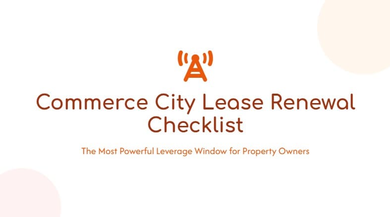 cell tower lease renewal checklist commerce city co